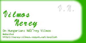 vilmos nerey business card
